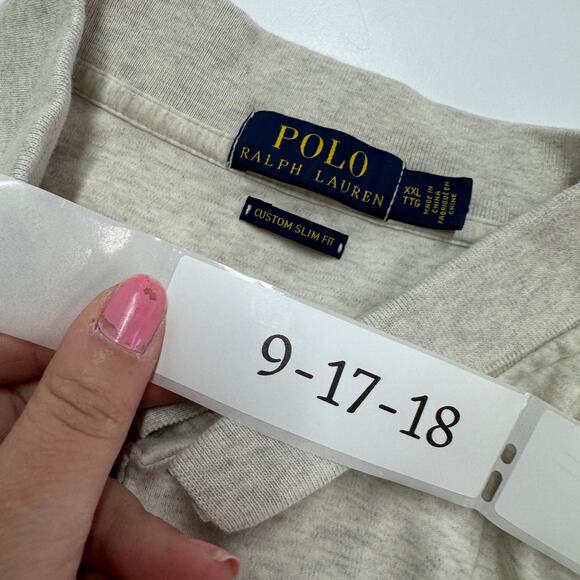 Polo Ralph Lauren Shirt Mens‎ XX Large Grey Custom Slim Fit Polo Top - Picture 3 of 7